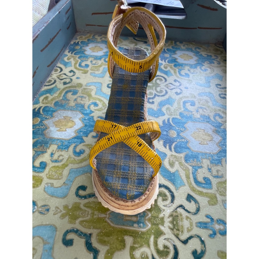 Just the Right Shoe Raine Custom Made Measuring Tape Platform Sandal Figurine